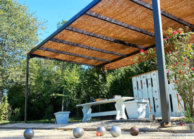 Ombrière coco sur pergola aluminium