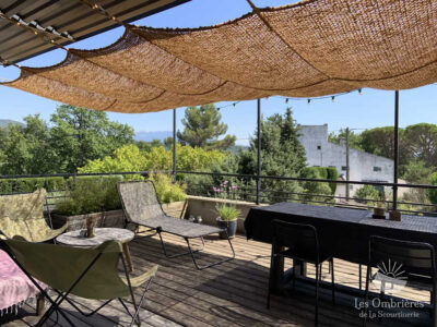 Toile d'ombrage renforcée en fibre de coco