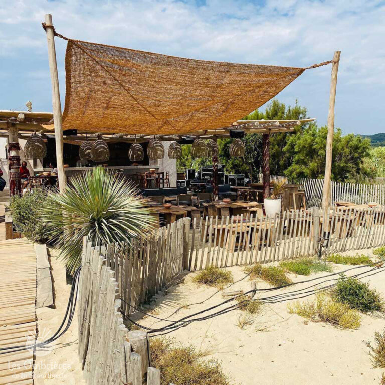 Ombrière coco plage renforcée en diagonale