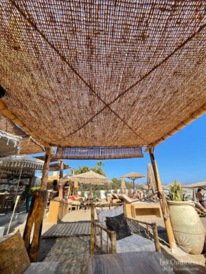 Voile d'ombrage coco renforcée bar de plage