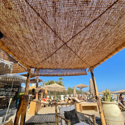 Verstevigde coco schaduwzeil strandbar