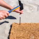 Fixation chemin en coco pur plage