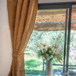 Gordijnen met ringen van kokosvezel