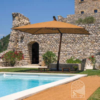 Offset rectangular sunshade