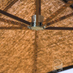 Zijwaartse parasol kokosnoot in detail