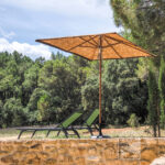 Rechthoekige parasol kokosnoot