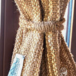 Rideau coco bicolore attaché