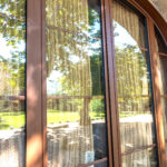 Rideau bicolore coco vue de dehors