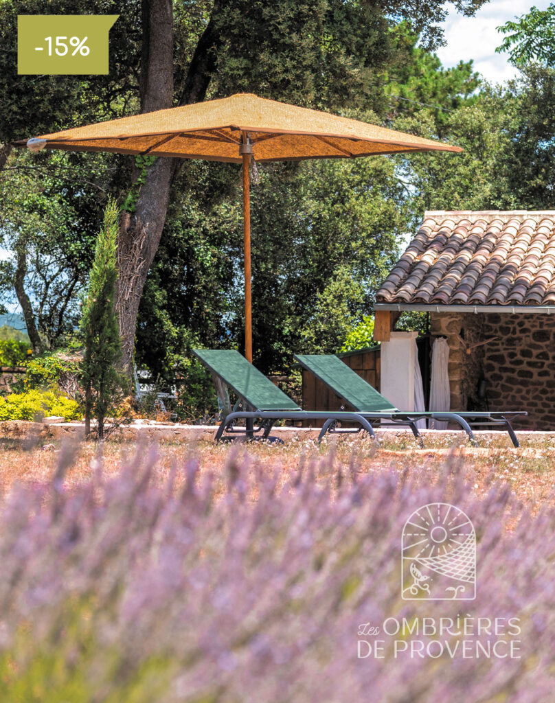 Rechthoekige parasol kokos in aanbieding