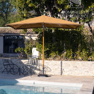 Rectangular parasol on pole
