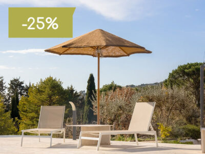 Promo parasol rond en coco