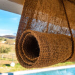 Folded coconut roller shade