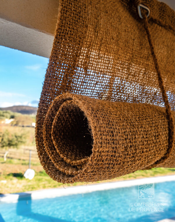 Folded coconut roller shade
