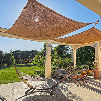 Voile Coco Robusta à suspendre. Tissage ultra-dense.